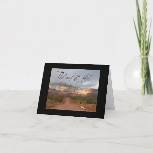 The road not taken notecard | Zazzle