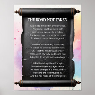 The Road Not Taken -- Robert Frost Poster