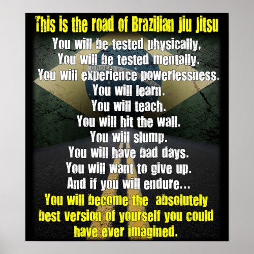 The Road of Brazilian Jiu Jitsu Poster