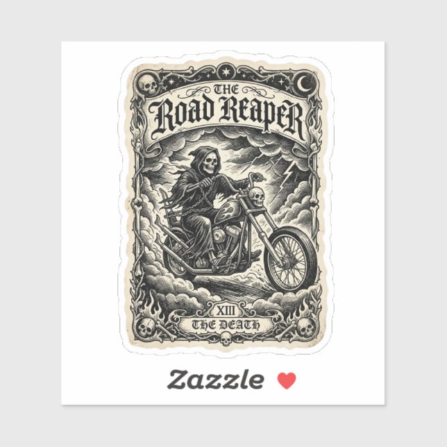 The Road Reaper Death Tarot Decal (Sheet)