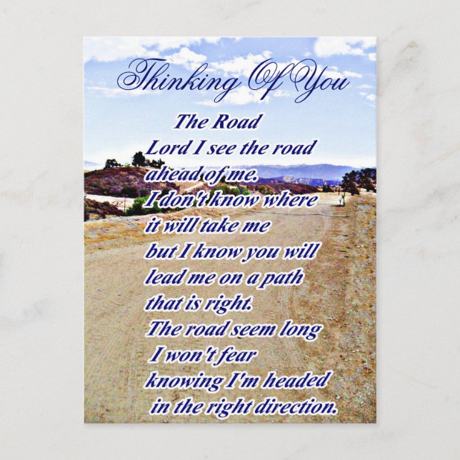The Road,Thinking of you_ Postcard (Front)
