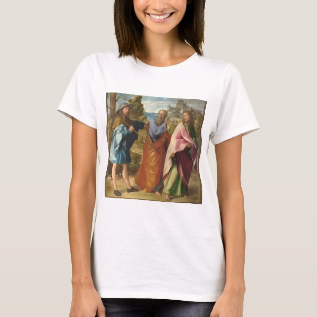 The Road To Emmaus With Jesus T-Shirt (Front)