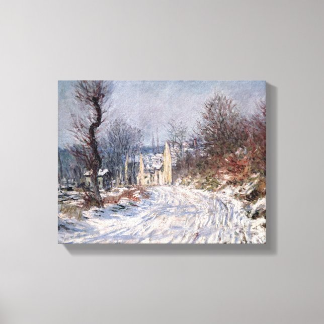 The Road to Giverny, Winter, 1885 Canvas Print (Front)