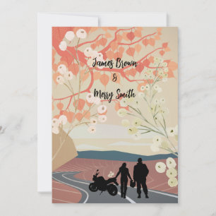 The Road to Love wedding Invitation