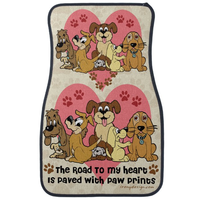 The Road To My Heart Dog Car Mat (Front)
