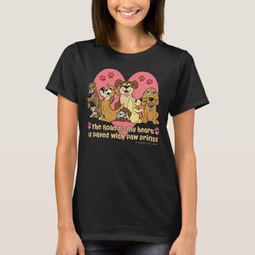 The Road To My Heart Dog Lovers T_Shirt