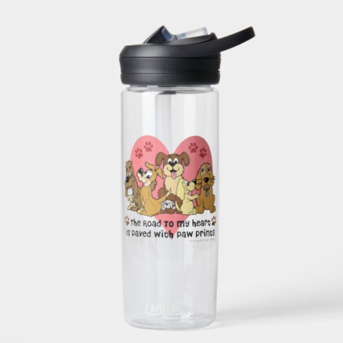 The Road To My Heart Dog Paw Prints CamelBak Eddy Water Bottle