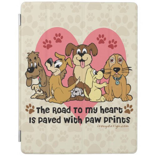 The Road To My Heart Dog Paw Prints iPad Smart Cover