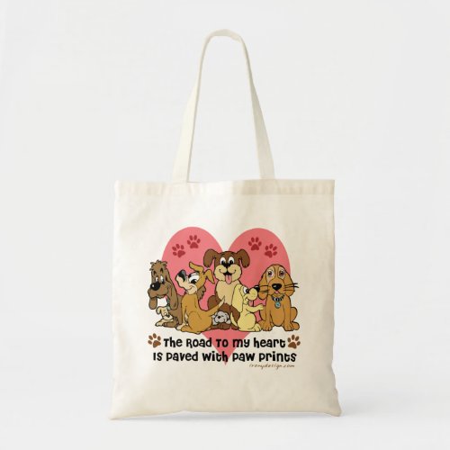 The Road To My Heart Dog Tote Bag
