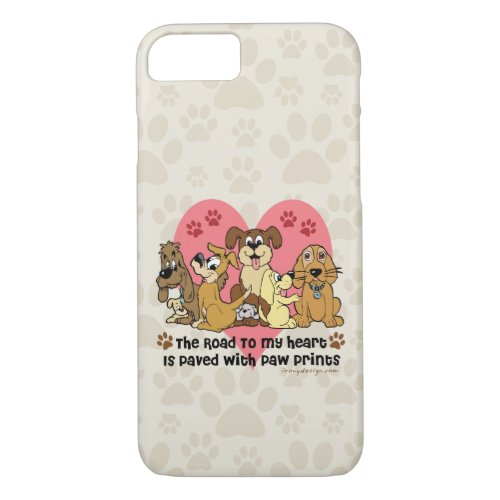 The Road To My Heart Dogs Paw Prints iPhone 87 Case