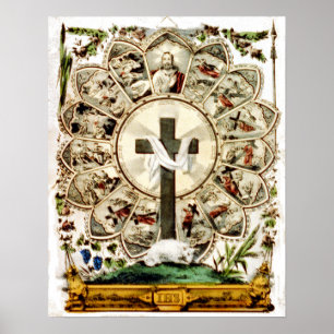 The Road to the Holy Cross - 1856 Poster