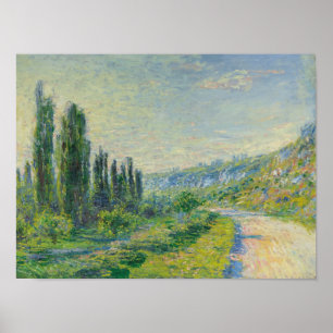 The Road to Vétheuil (by Claude Monet) Poster