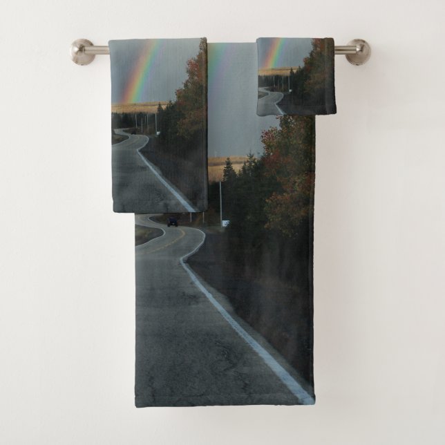 The Road Under the Rainbow Bath Towel Set (Insitu)