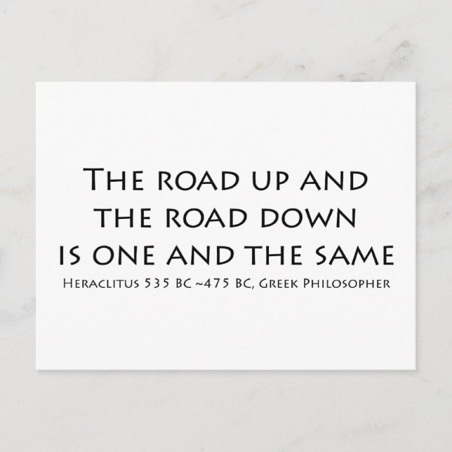 The road up postcard (Front)