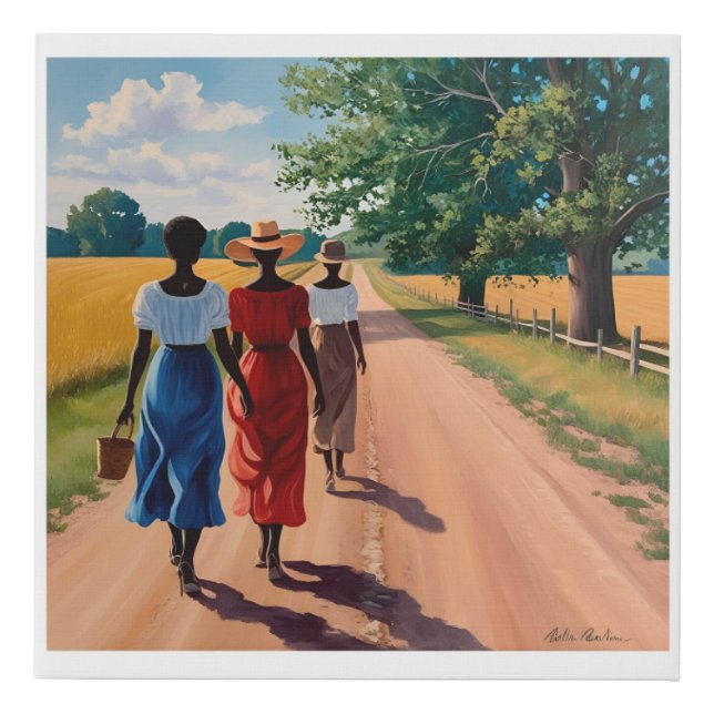 The Road We Walk Faux Canvas Print (Front)