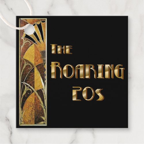 The Roaring 20s Favor Tags