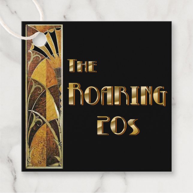 The Roaring 20s Favor Tags (Front)