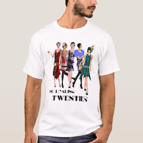 The Roaring Twenties Flapper Girls T_Shirt
