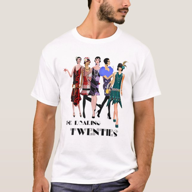 The Roaring Twenties Flapper Girls T-Shirt (Front)