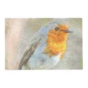 The Robin Is A Gabriel Watercolor Placemat