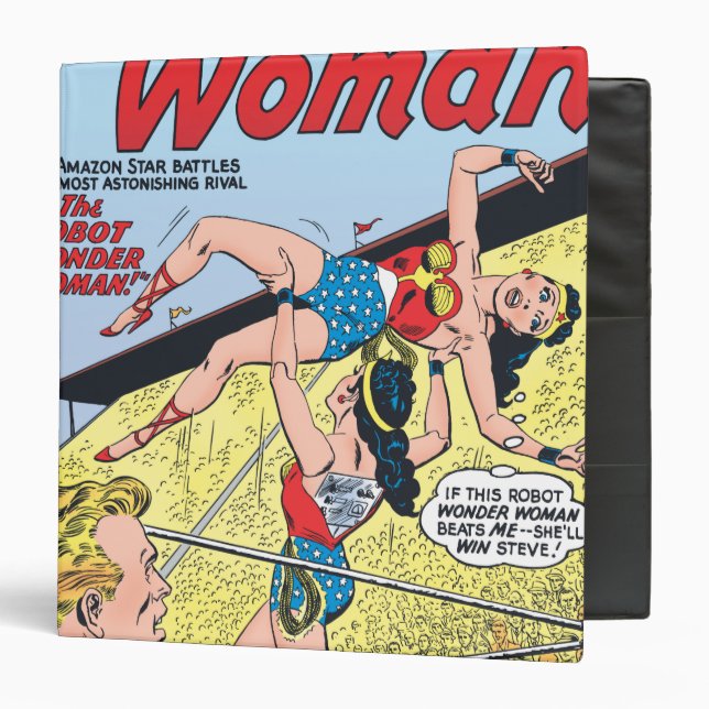 The Robot Wonder Woman 3 Ring Binder (Front/Inside)