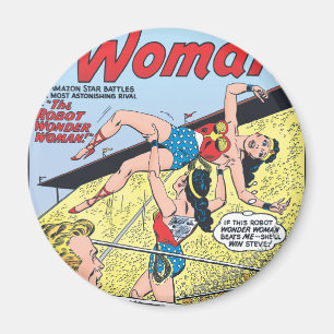 The Robot Wonder Woman Magnet