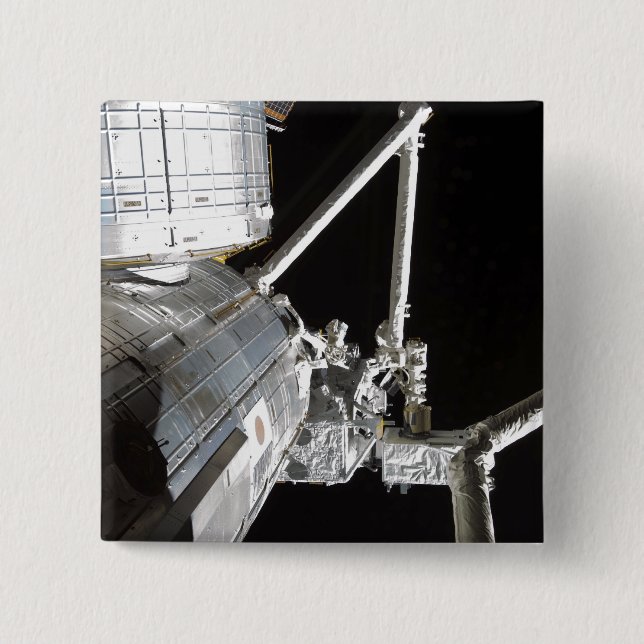 The robotic arm of the Japanese Experiment Modu 2 Pinback Button (Front)
