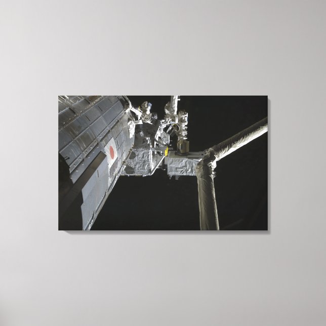 The robotic arm of the Japanese Experiment Modu Canvas Print (Front)