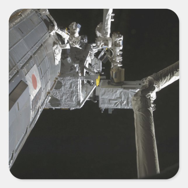 The robotic arm of the Japanese Experiment Modu Square Sticker (Front)