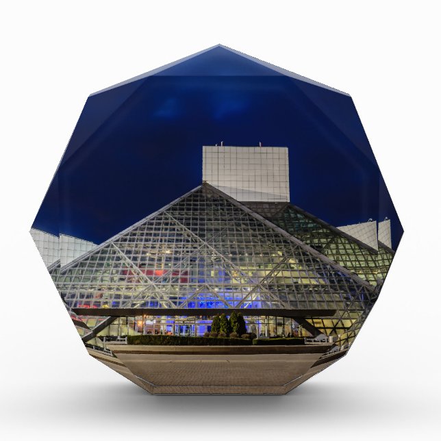 The Rock and Roll Hall of Fame at Dusk Acrylic Award (Front)
