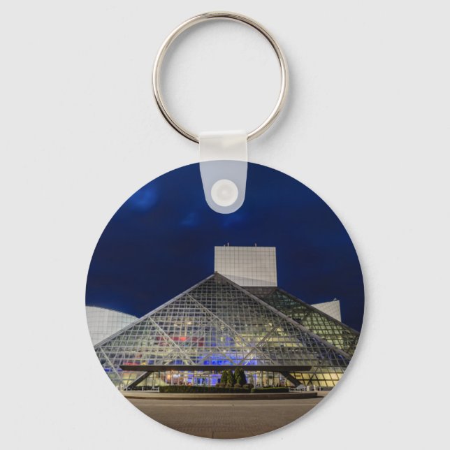 The Rock and Roll Hall of Fame at Dusk Keychain (Front)