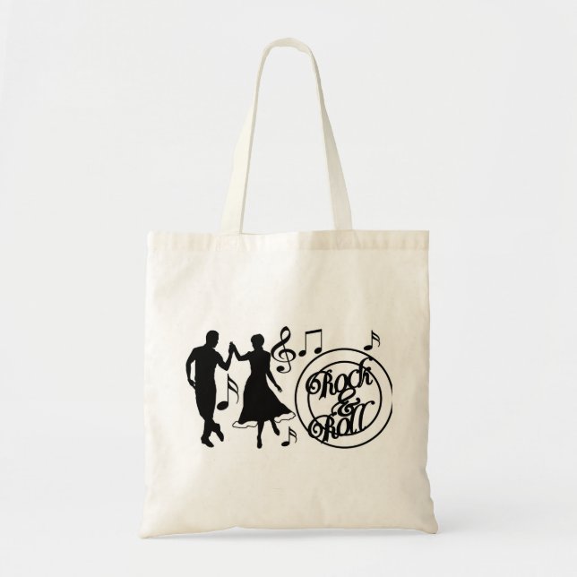 THE **ROCK AND ROLL" JITTERBUG TOTE BAG (Front)