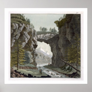 The Rock Bridge, Virginia, from 'Le Costume Ancien Poster