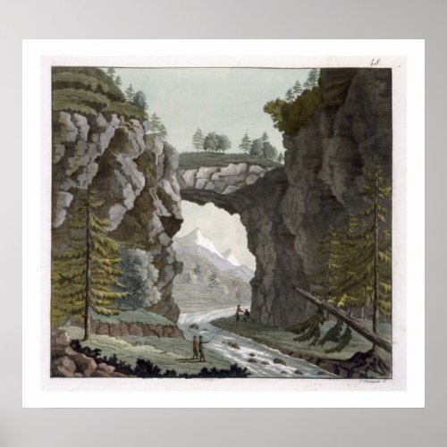 The Rock Bridge Virginia from Le Costume Ancien Poster