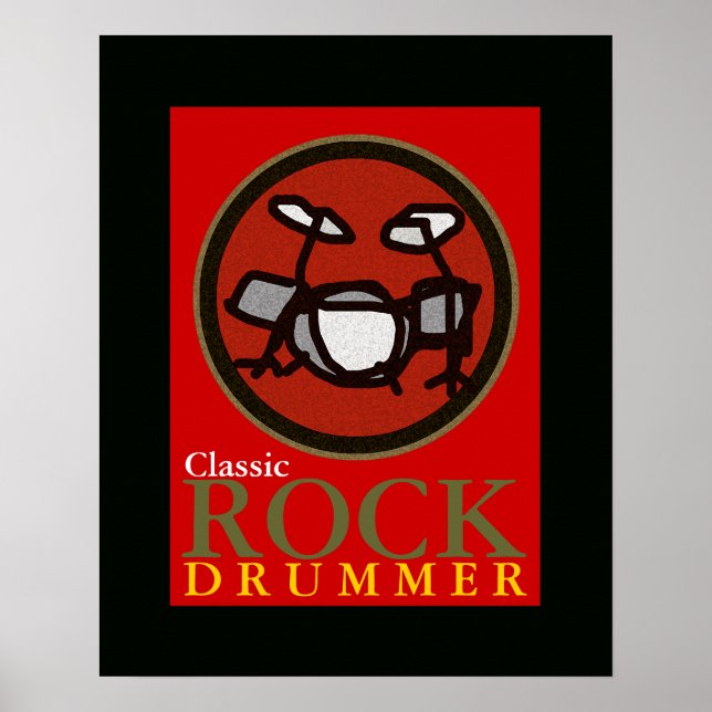 the rock drummer poster (Front)