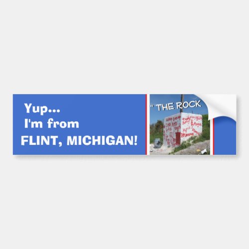 The Rock _ Flint MI Bumper Sticker
