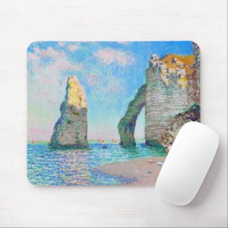 The Rock Needle and the Porte d'Aval Claude Monet Mouse Pad
