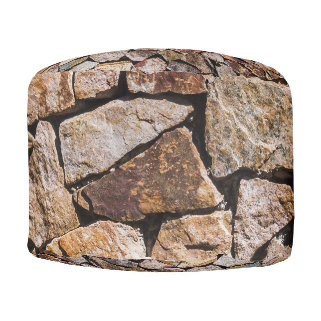 THE ROCK Round Pouf (Front)