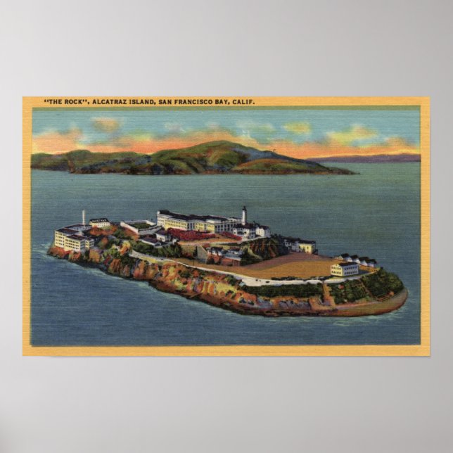 "The Rock," View of Alcatraz Island Poster (Front)