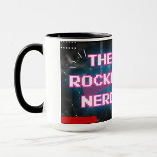 The Rocker Nerd logo mug