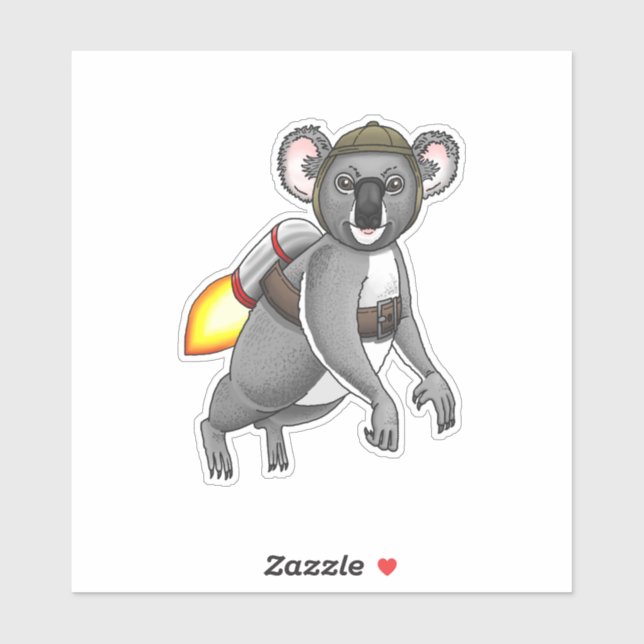 The Rocket Koala Sticker (Sheet)