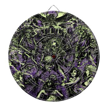 The Rockin' Dead Skeleton Zombies Dartboard With Darts by themonsterstore at Zazzle