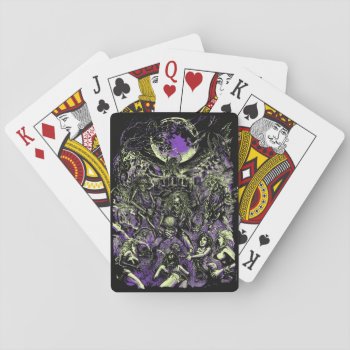 The Rockin' Dead Skeleton Zombies Playing Cards by themonsterstore at Zazzle