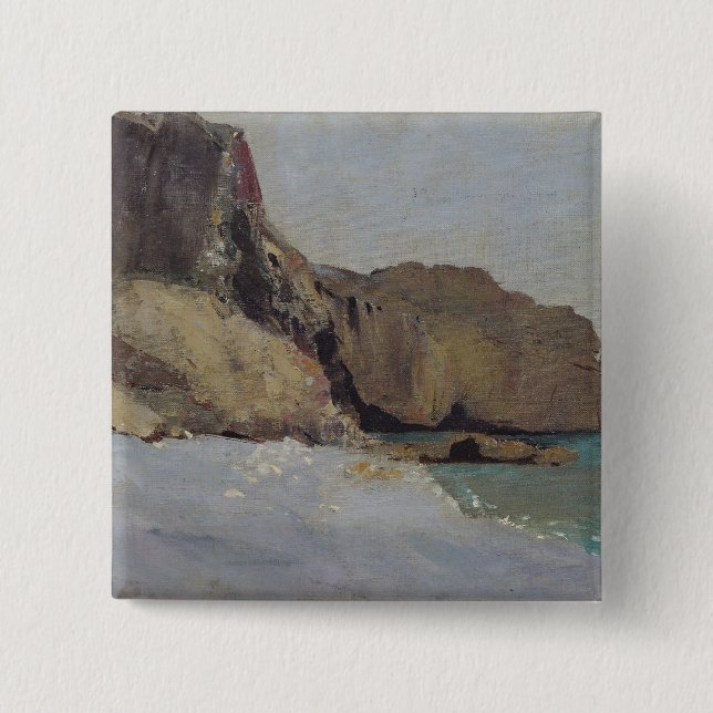 The Rocks at Vallieres, near Royan Button (Front)