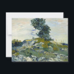 The Rocks Vincent van Gogh  Cards<br><div class="desc">The Rocks. Vincent van Gogh. Landscape in cold green-blue tones. There are stones in the foreground. In the middle ground there is a hillock with a tree and stones. The sky is clouded over.  Reproduction of famous works of art  images in the public domain.</div>