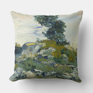 The Rocks Vincent van Gogh Throw Pillow