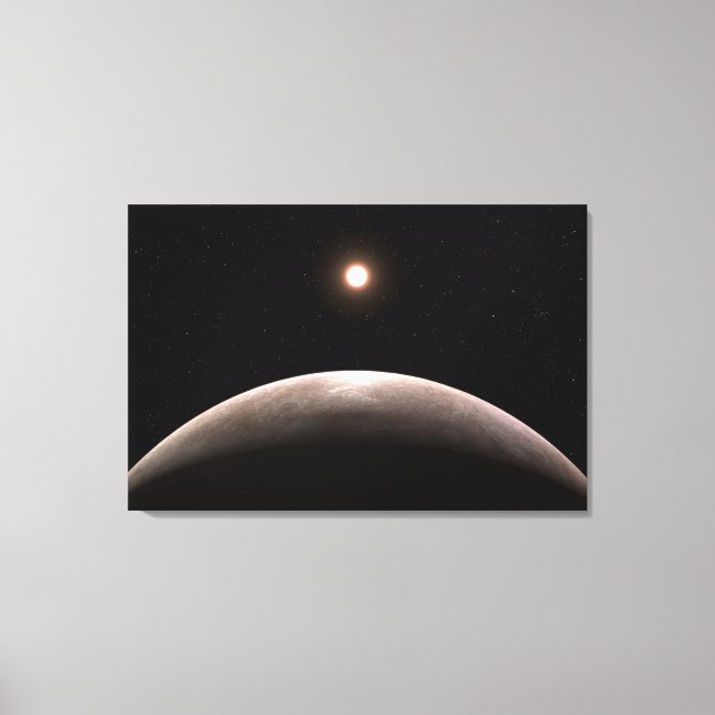 The Rocky Exoplanet Lhs 475 B And Its Host Star. Canvas Print (Front)