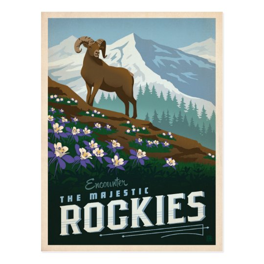 The Rocky Mountains | Colorado Postcard | Zazzle.com