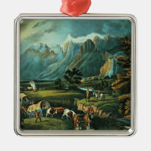 The Rocky Mountains Metal Ornament