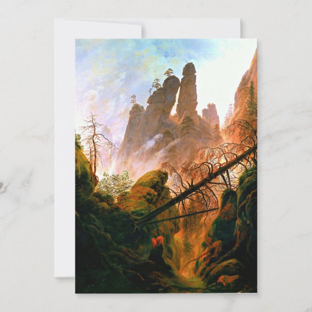 The Rocky River Ravine, famous fine art painting Holiday Card (Front)